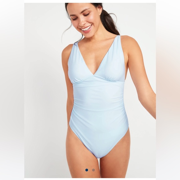 Old Navy Other - 🆕 RESERVED BB Old Navy Women’s Ruched Deep V-Neck One Piece Swim Swimsuit